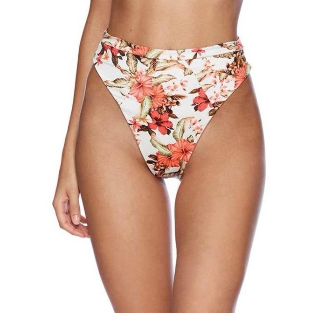 Beach Bunny Emerson Tropicali Hibiscus Floral Print High Waist Bikini Bottom